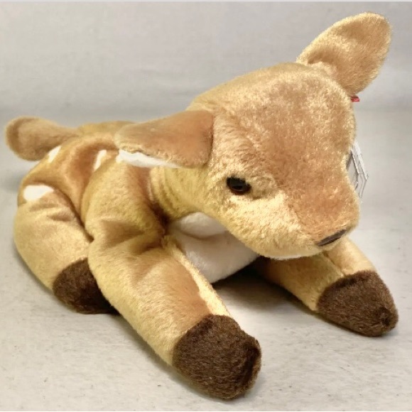 *WHISPER spotted Deer Fawn, Ty Beanie Babies,Hangtag attached,Tag Errors,Vintage - Picture 4 of 10